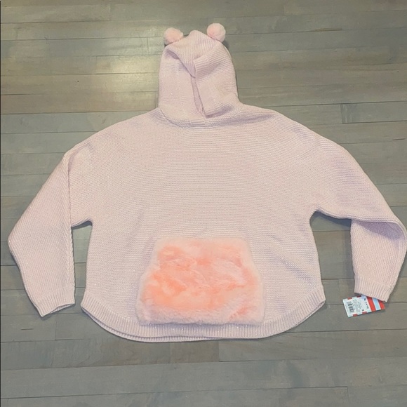 Girls Cat & Jack Sweater with Hood - Picture 4 of 5